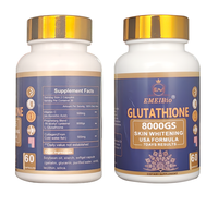 Suplemen Herbal Pemutih Kulit Private Label OEM/ODM Formula 1500mg Glutathione Kolagen Vitamin C Antioksidan Kapsul