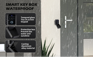 Outdoor Waterproof Tuya App <b>Key</b> Box Safe <b>Key</b> Biometric Fingerprint <b>Lock</b> Box Smart <b>Key</b> Card Nfc Smart <b>Key</b> Box Wall Mounted - Product Image 4