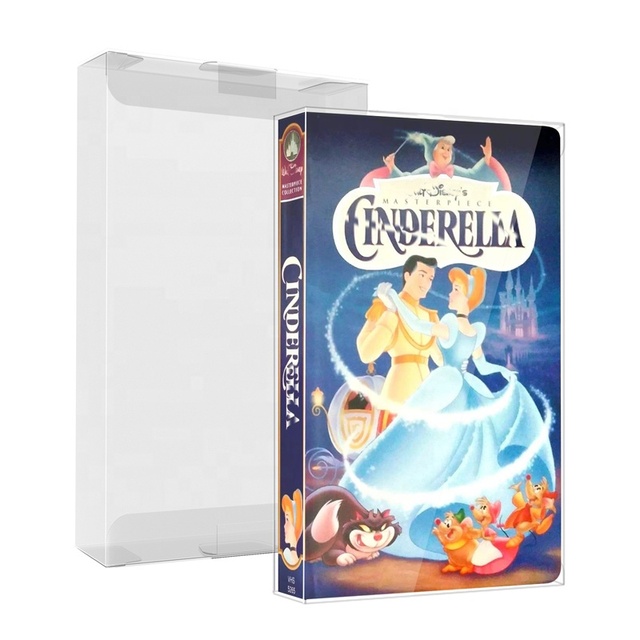 Clear Cassette Tape PET Storage Display Box Protector Dust Sleeve for VHS Plastic Case Container