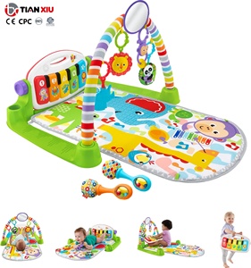 Nouveauté : Tapis d'éveil musical bleu pour bébés avec piano et activités éducatives – Tapis de jeu pour enfants - Product Image 1