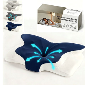 <span class=keywords><strong>Oreiller</strong></span> ergonomique en mousse à mémoire de forme pour le soutien cervical et le sommeil, avec contour orthopédique et rebond. - Product Image 1