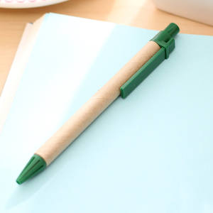 <span class=keywords><strong>Stylo</strong></span> cadeau en gros 50 pièces/<span class=keywords><strong>lot</strong></span>, <span class=keywords><strong>stylo</strong></span> à encre bleue, papier écologique, Clip en plastique, papier vert, <span class=keywords><strong>stylo</strong></span> à <span class=keywords><strong>bille</strong></span> respectueux <span class=keywords><strong>de</strong></span> l'environnement - Product Image 5