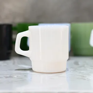 Taza de vidrio de borosilicato con mango, taza de té personalizada