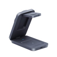 Nouveau chargeur sans fil magnétique pliable, station de charge 3 en 1 pour iPhone, support de charge magnétique rapide pour Galaxy, iWatch, Airpods