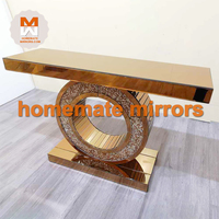 Console de miroir de luxe moderne avec ensemble de miroir