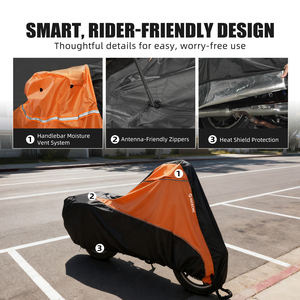 Housse de <span class=keywords><strong>moto</strong></span> NICECNC 420D imperméable, protection robuste pour Harley Street Glide ST FLHXST Special FLHXS CVO FLHXSE - Product Image 3