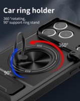 Étui de protection Camshield pour appareil photo iPhone 17 PRO MAX 16e 15 Pro Max 14 13, avec cache-objectif et support de téléphone