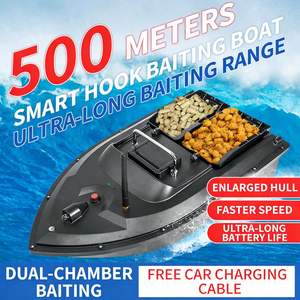 <span class=keywords><strong>Barco</strong></span> Cebador con Control Remoto GPS Inalámbrico para Pesca de Carpas, Alcance de 500m, Capacidad de Carga de 1.5kg, Resistente a las Olas - Product Image 1