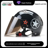 [Personnalisé] Casque de moto électrique à double lentille, protection solaire estivale, coupe-vent, unisexe, sécurité à la conduite