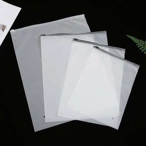 Low MOQ Custom Frosted Matte Black Clothing Zipper Bags Zip Lock PVC Plastic Bags For Clothes Packaging