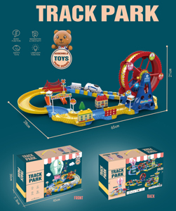 Tàu Điện Tự Làm Lắp Ráp Không Khí Nóng Bóng Phim Hoạt Hình Đồ Chơi Trẻ Em Pin Hoạt Động Nhựa Tương Tác <span class=keywords><strong>Train</strong></span> Theo Dõi Với Ánh Sáng - Product Image 4