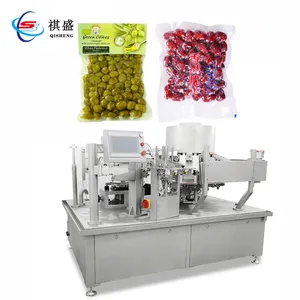 Automatic Palm Date Olive Multihead Weigher Vacuum Rotary Packaging Machine Dried Fruit Premade Bag Pouch Pack Machine