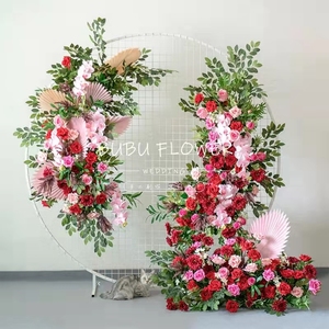 Y-Q049 Vente en gros Décoration de <span class=keywords><strong>mariage</strong></span> et d'événements <span class=keywords><strong>Arche</strong></span> de fleurs en maille <span class=keywords><strong>Arche</strong></span> de ballons dorée et blanche <span class=keywords><strong>Arche</strong></span> <span class=keywords><strong>ronde</strong></span> en métal de 2 m pour <span class=keywords><strong>mariage</strong></span> - Product Image 4