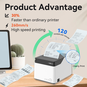 80 mét tốc độ cao Vé máy in với <span class=keywords><strong>Bluetooth</strong></span> USB Máy in hóa đơn nhiệt tự động Cutter nhận <span class=keywords><strong>POS</strong></span> Máy in hóa đơn - Product Image 4