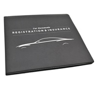 Portefeuille de rangement personnalisé en plastique pour documents de voiture, porte-cartes d'immatriculation
