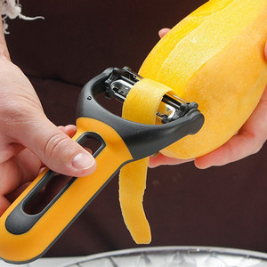 Ustensiles de cuisine professionnels 3 en 1 en acier inoxydable, lame tranchante, trancheuse à fruits, éplucheur de légumes avec ouvre-bouteille - Product Image 5