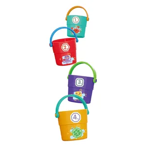 Jouets éducatifs Montessori pour bébés, jouets d'arrosage empilables, avec douche, pour les tout-petits