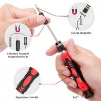 Kit de réparation automobile et domestique 115-en-1 DIY OEM multi-usages en acier CRV, avec tournevis à pointe magnétique pour réparation de téléphones portables