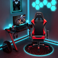Nouvelle chaise de bureau ergonomique en cuir PVC avec repose-pieds, pivotante à 360 degrés et réglable en hauteur