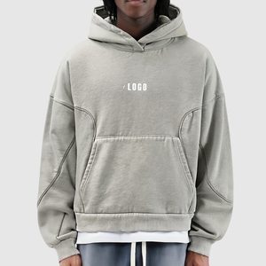 Felpa con Cappuccio Vintage in Cotone Felpato per Uomo, Stampa Personalizzata, Qualità Pesante, Stile Streetwear, Produttori <span class=keywords><strong>2026</strong></span> - Product Image 2