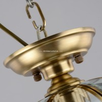 Lustre suspendu en verre géométrique faceté, dôme en laiton de luxe, style Art déco moderne, lampe suspendue cristalline pour cuisine