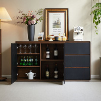 Buffet autoportant en bois massif de style nordique, moderne et minimaliste, pour entrée et salon, résistant à la moisissure, meuble de rangement pour la maison