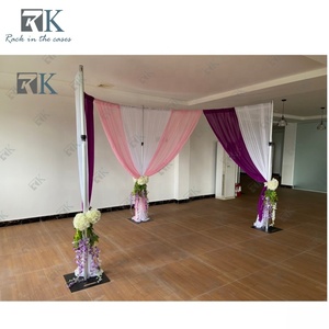 Stylish Adjustable Aluminum Pipe And Drape <b>Backdrop</b> <b>Stand</b> Wedding Ceremony Frame - Product Image 2