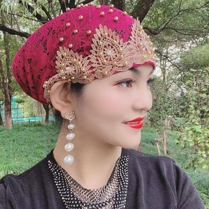 Wholesale New Solid Color Two-Piece Set Muslim Women's Undercap Tube Cap Chiffon Shawl - Product Image 3