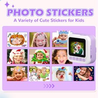 Kamera Cetak Instan Anak 2.4 Inci IPS Desain Unicorn Printer Thermal Perekam Video Hadiah Mainan