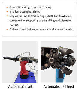 Otomatik konveyör çivi tabancası ve malzeme sıkıntısı alarm fonksiyonu perçin besleyici makinesi - Product Image 6