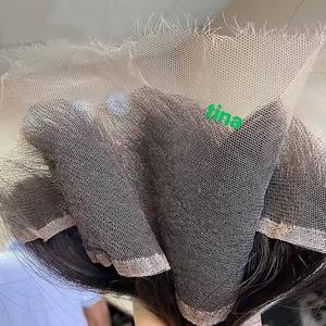 Groothandel Ruw Menselijk Haar Natuurlijke Haarlijn Pretokkelde Smallknots Glueless Hd Kant Sluiting Frontale Voor Menselijk Haar Pruik Swiss Hdlace - Product Image 3