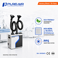 Extracteur de fumée laser compact antistatique de type chariot Pure-Air PA-F250s pour le marquage laser des métaux