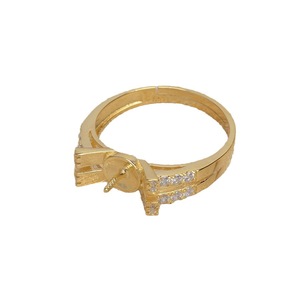 Anillo de Plata S925 con Perla para Mujer, Accesorios DIY, Anillo Abierto Chapado en Oro JG5430, Talla 11-12, Base para Anillo Vacía - Product Image 5