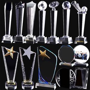 Cheap Wholesale High-quality K9 Blank Crystal Glass Trophy Award Custom Crystal Glass Award Trophy <b>For</b> Business <b>Gifts</b> - Product Image 6