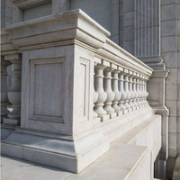Colonnes de balustrade en marbre blanc d'extérieur, style européen, balustres en pierre pour villa, manoir, terrasse, balcon, escalier, décoration