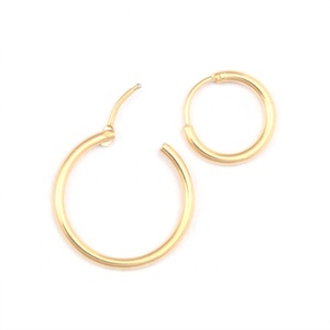 Delle Donne di modo Dei Monili In Acciaio Inox Oro Argento Minimalista Cerchio Del Cerchio Guadagni - Product Image 5