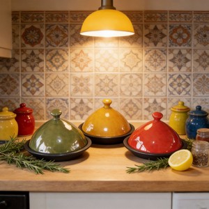 Ensemble <span class=keywords><strong>de</strong></span> cuisine en céramique écologique Tajine, 2 pièces, vaisselle et casseroles pour cuisinières à gaz et à induction - Product Image 2