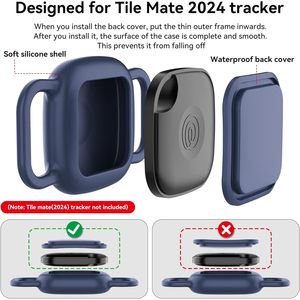 DDJ Dog Collar Holder For Life360 Tile Mate Tracker Waterproof Silicone Cover Anti Lost Gps Tracker Pet <b>Accessory</b> - Product Image 5