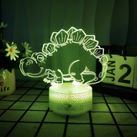 Veilleuse LED à illusion d'optique 7 couleurs conçue sur mesure Lampe de table tactile 3D en acrylique à distance USB avec corps en ABS