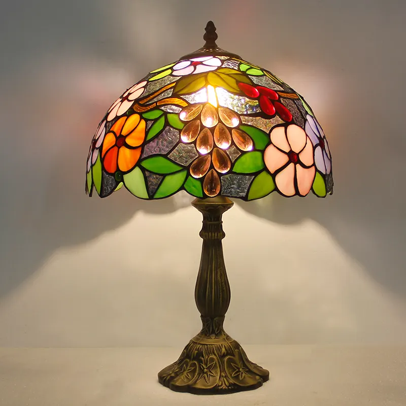 Style victorien vintage tifany raisins lampade divetro de luxe art déco wisteria tiffany lampe pour hôtel café restaurant projets