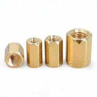 Espaciador hexagonal de latón hembra a hembra de doble paso M2-M4, espaciador de aislamiento para PCB, tuerca de acoplamiento hexagonal larga para placa base