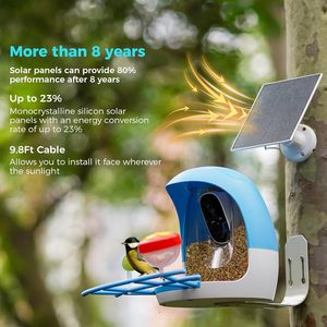 ALECTER Paneles Solares Monocristalinos de Silicio de 8W/10W para Cámaras de Seguridad, 23% de Conversión, IP65 Impermeables para Exteriores, CE ROHS ISO, Negros - Product Image 2