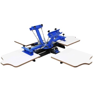 Máy In Màn Hình Phẳng Máy In Màn Hình Xoay 4 Màu 4 Trạm Cho Áo Phông - Product Image 5