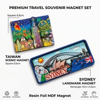 Feuille magnétique autocollante en bois MDF 3D personnalisée pour souvenirs magnétiques en bois personnalisés d'Australie