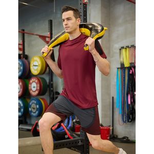 Camiseta Deportiva de Manga Corta para Hombre FOXA, Absorbe la Humedad, para Gimnasio, Paquete Múltiple, Color Sólido, Secado Rápido, Transpirable - Product Image 3