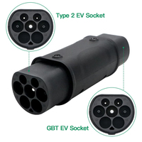 Adaptateur Type2 à Gbt prise 32A Type 2 Iec62196 adaptateur de chargeur pour voiture électrique Version chinoise avec prise de charge Gb/T