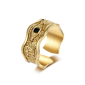 Cross-border e-commerce, popular in Europe and America, Ancient Egyptian Eye of Horus <b>ring</b>, Anubis god, artistic retro <b>titanium</b> - Product Image 1