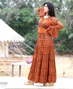 Mezcla de impresiones disponibles en 2020, las mujeres ropa de seda Sari Vintage vestido - Product Image 2