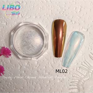Polvo de Aurora para Uñas LIBO de Alta Calidad, Súper Brillante, Efecto Cromo Espejo, Luz de Luna, Polvo Fino de Aurora - Product Image 3