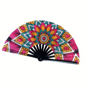 Grand éventail pliant en bambou, élégant produit artisanal en bambou - Product Image 6
